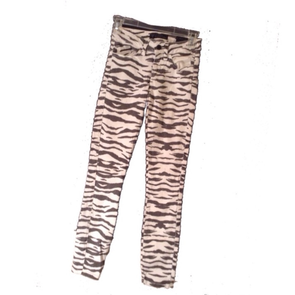 Guess Zebra Brittany Skinny White Jeans 23